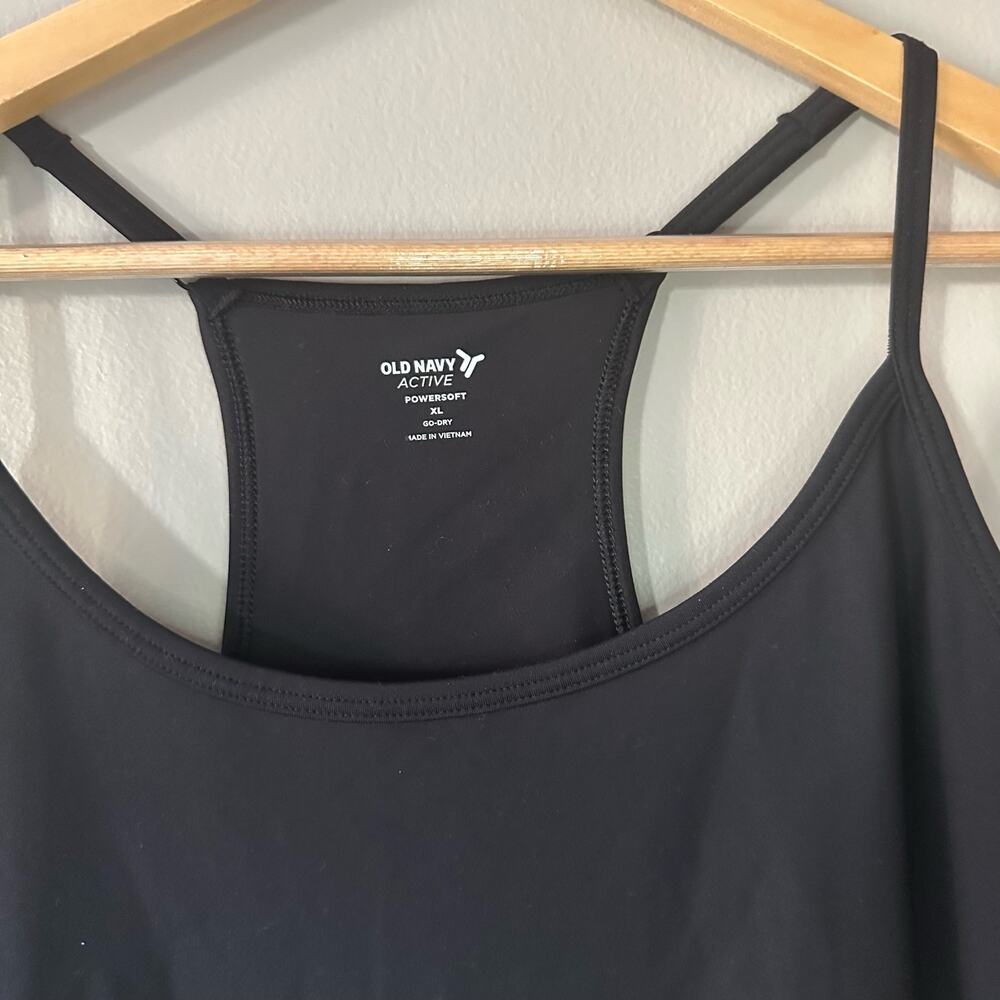 Old Navy Black PowerSoft GoDry Spaghetti Strap Racer-Back Mini Dress Size XL - Picture 6 of 6